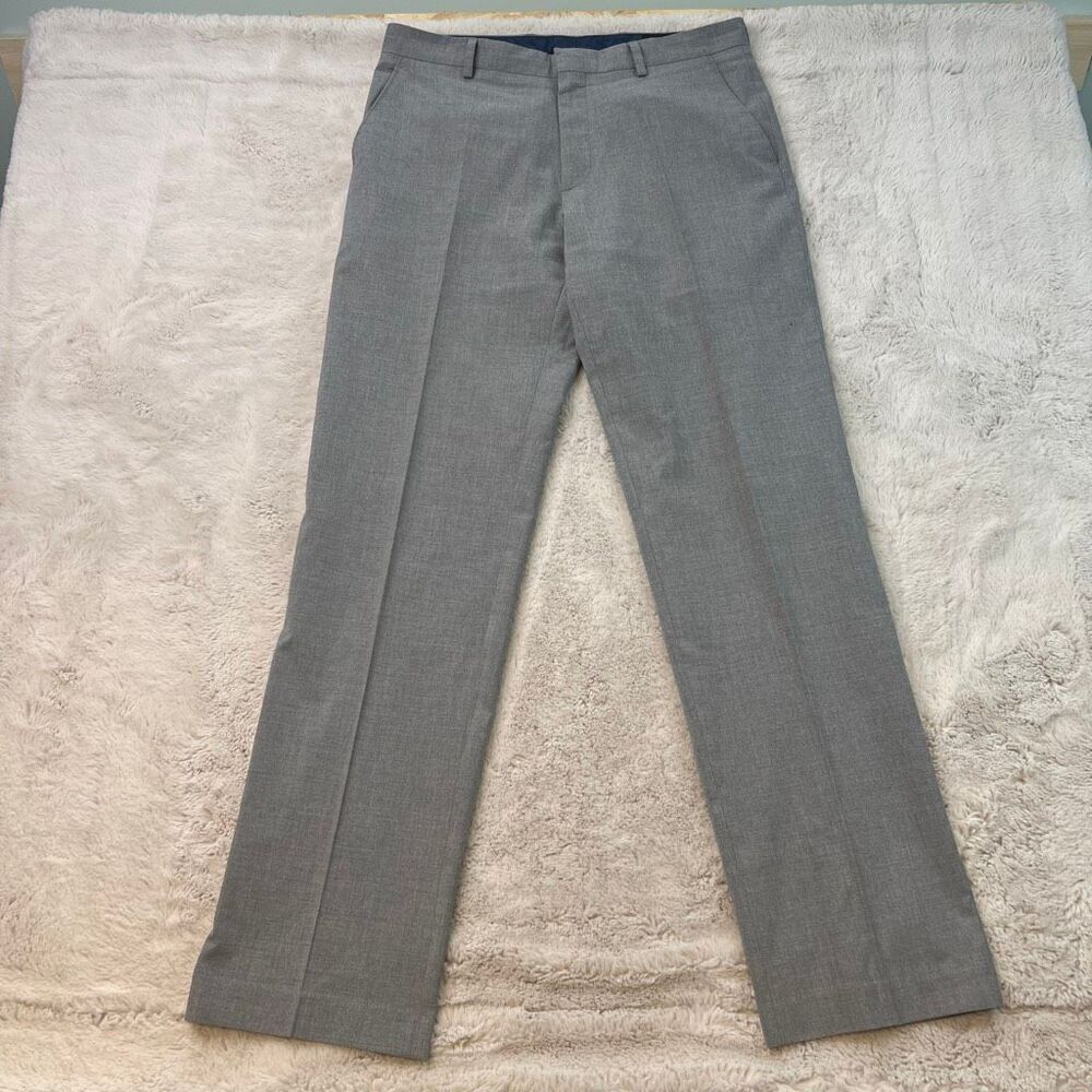 Banana Republic Dress Pants Mens 33x34 Gray Tailored Fit Viscose Lightweight